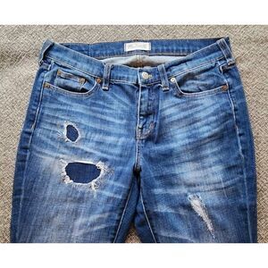 Madewell The Slim Boyjean Size 28 Rip and Repair Edition Patches A0376 Boyfriend